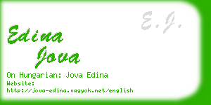 edina jova business card